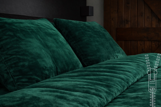 Dekbedovertrek Groen met rits