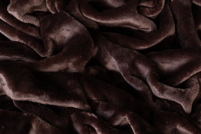 Plaid donker bruin stof close up