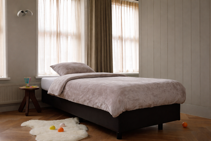 Taupe dekbedovertrek Peuterbed