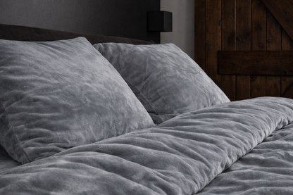 Dekbedovertrek 200x200/220 cm Grijs - 30% korting - Dekbedovertrek